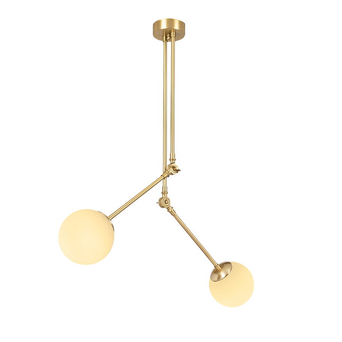 Opviq Lámpara de araña Cambaz - 3452 Dorado y Blanco